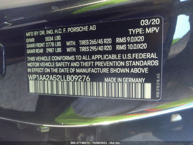 WP1AA2A52LLB09276 Porsche Macan