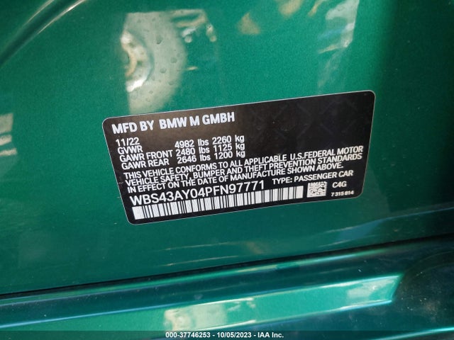 BMW M3 Competition Xdrive 2023 WBS43AY04PFN97771 Image 9