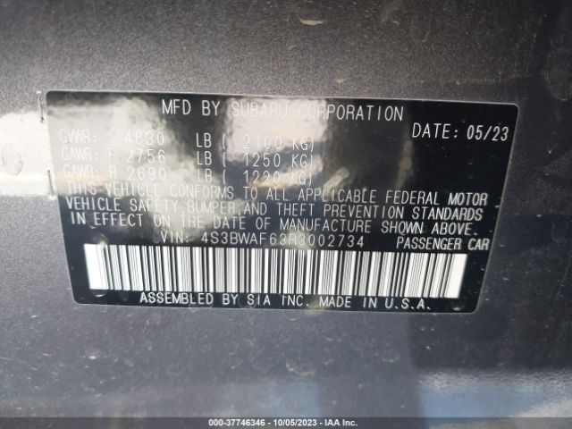 4S3BWAF63R3002734 Subaru Legacy Premium