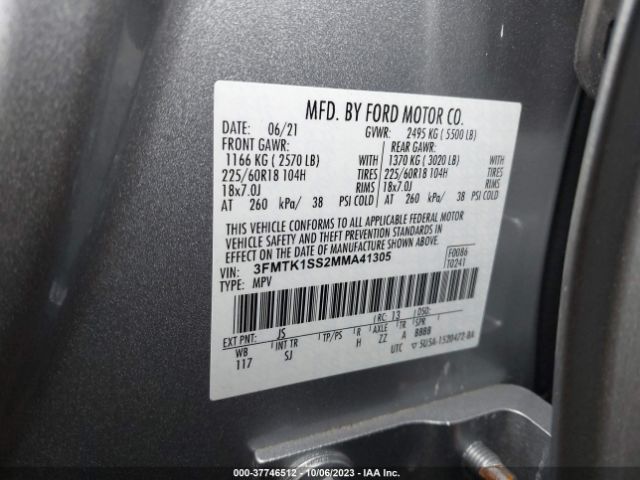 3FMTK1SS2MMA41305 Ford Mustang Mach-e Select