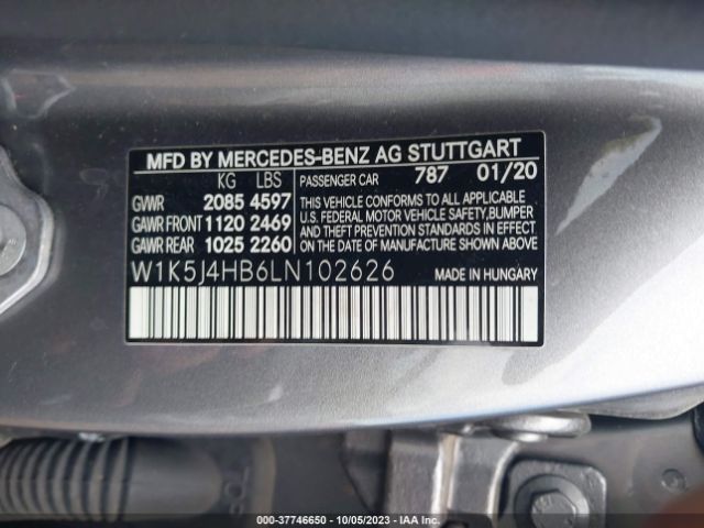 W1K5J4HB6LN102626 Mercedes-Benz Cla Cla 250