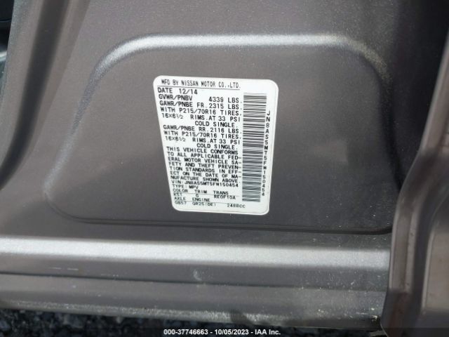 JN8AS5MT5FW150454 Nissan Rogue Select S