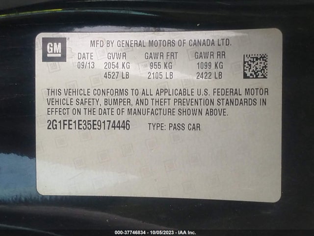 Chevrolet CAMARO LS 2014 2G1FE1E35E9174446 Image 9