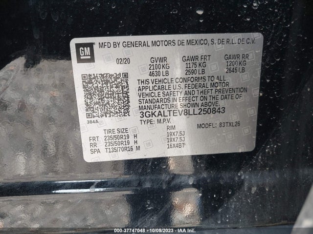GMC Terrain Awd Sle 2020 3GKALTEV8LL250843 Image 9