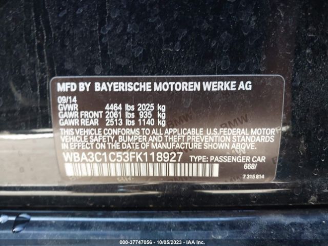 WBA3C1C53FK118927 BMW 3 Series 328i