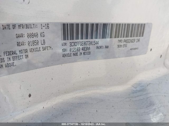 3C3CFFGE0GT201544 Fiat 500E
