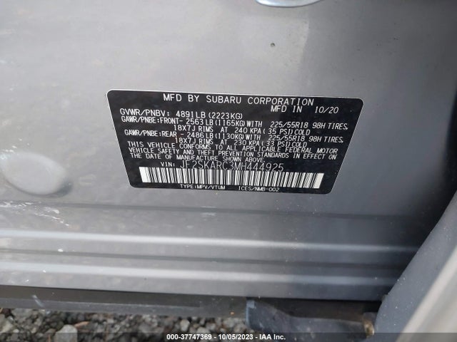 Subaru Forester Sport 2021 JF2SKARC3MH444925 Image 9