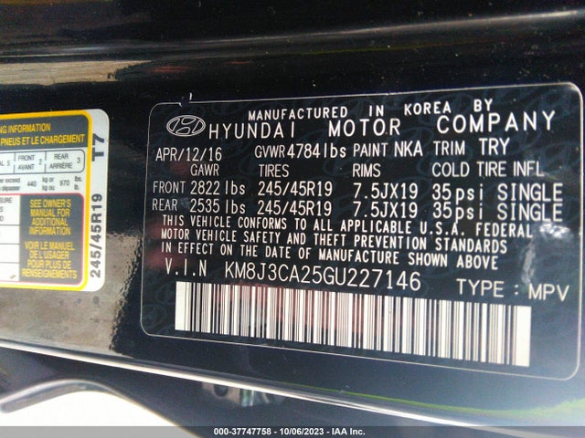 Hyundai Tucson Sport 2016 KM8J3CA25GU227146 Image 9
