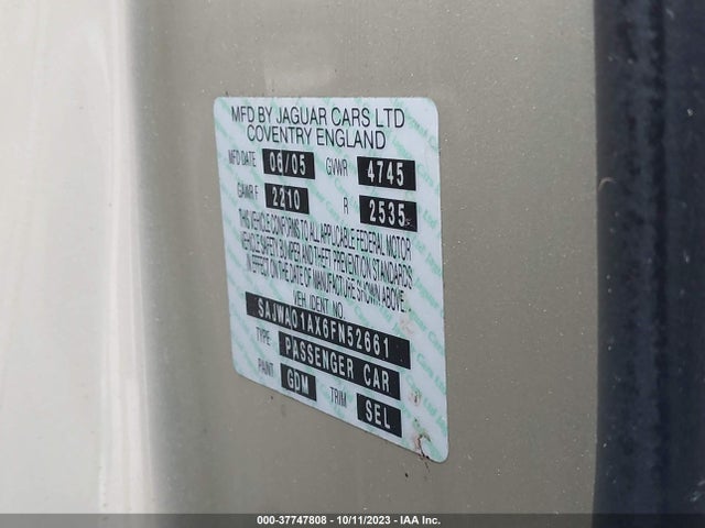 2006 JAGUAR S-TYPE SAJWA01AX6FN52661 Photo 8