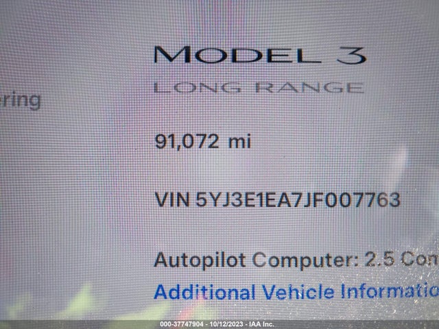 2018 TESLA MODEL 3 5YJ3E1EA7JF007763 Photo 6