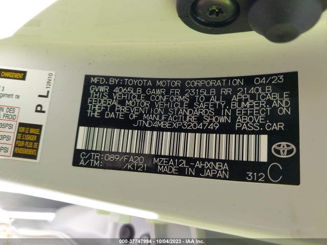 Toyota Corolla Hatchback Se 2023 JTND4MBEXP3204749 Image 9