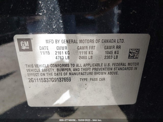 Chevrolet Impala 2lt 2016 2G1115S37G9137659 Image 9