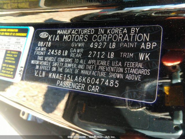 KNAE15LA6K6047485 KIA Stinger Base