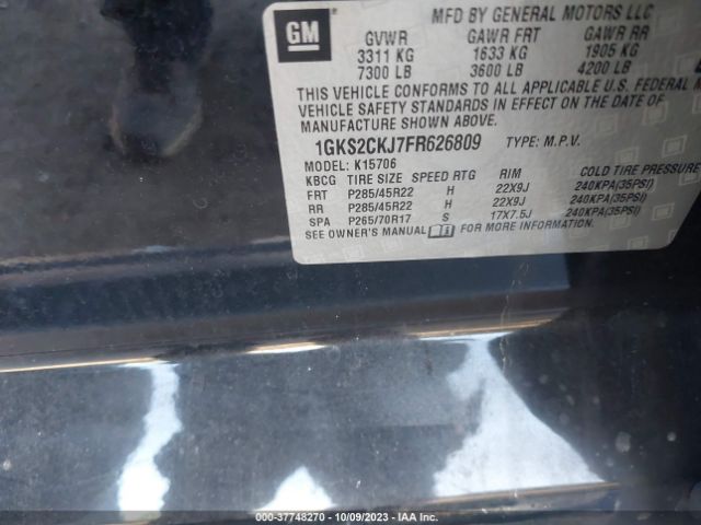 1GKS2CKJ7FR626809 GMC YUKON DENALI