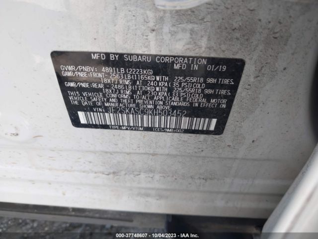 JF2SKASC9KH503452 Subaru Forester Limited