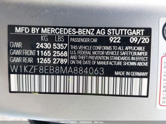 W1KZF8EB8MA884063 Mercedes-Benz E-class E 350