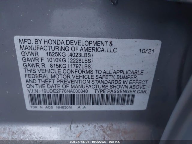 Acura Ilx W/premium Package 2022 19UDE2F76NA000848 Image 9