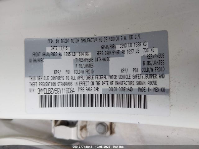 3MYDLBZV5GY119084 Scion IA