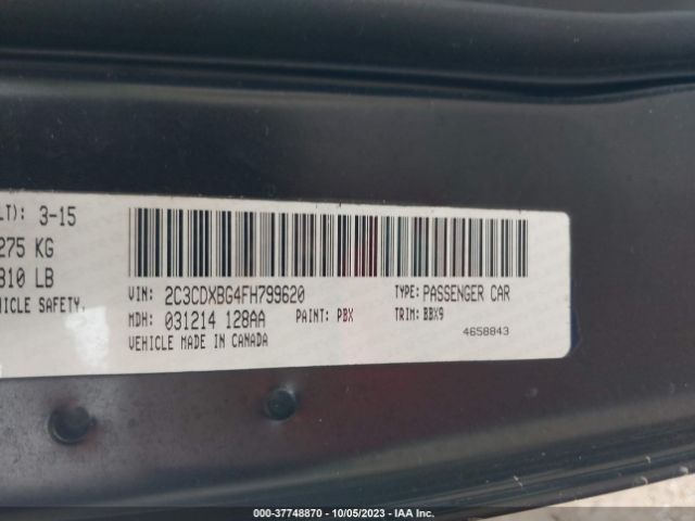 2C3CDXBG4FH799620 Dodge Charger Se