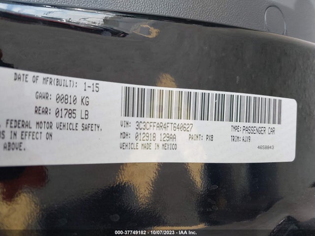 2015 FIAT 500 3C3CFFAR4FT640627 Photo 8