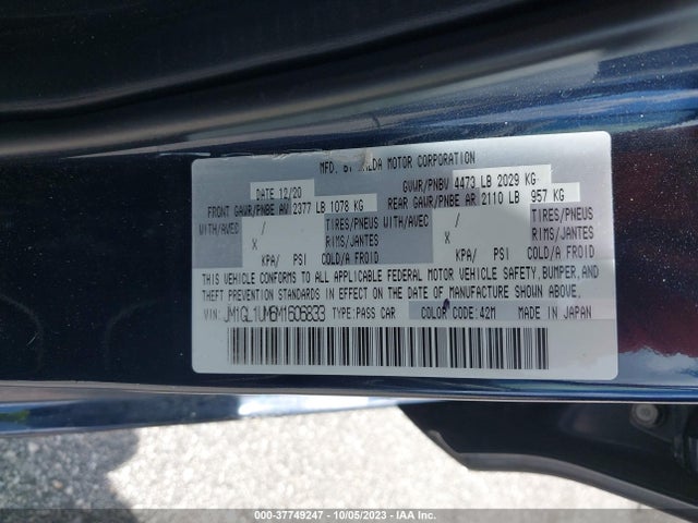Mazda Mazda6 Sport 2021 JM1GL1UM6M1606833 Image 9