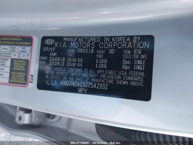 KNDJN2A23J7542932 KIA Soul Base