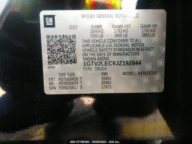 1GTV2LEC9JZ192844 GMC SIERRA 1500