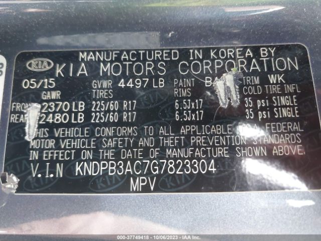 KNDPB3AC7G7823304 KIA Sportage Lx
