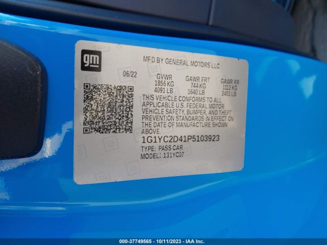 2023 CHEVROLET CORVETTE 1G1YC2D41P5103923 Photo 8