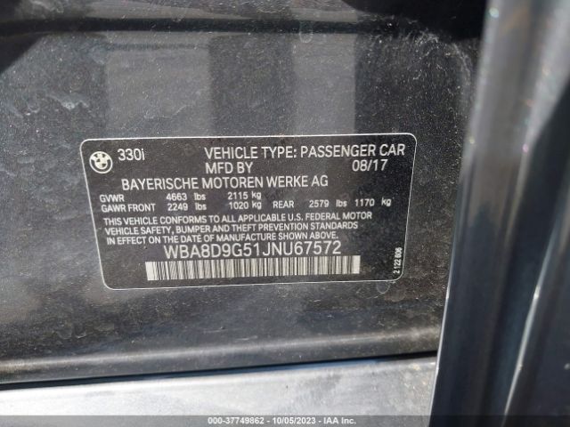 WBA8D9G51JNU67572 BMW 3 Series 330i Xdrive