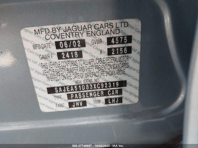 2003 JAGUAR X-TYPE SAJEA51D83XC92319 Photo 8