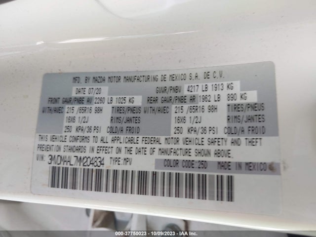 3MVDMAAL7MM204834 Mazda Cx-30 2.5 S