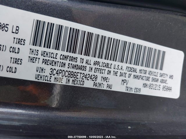 Dodge Journey Sxt 2014 3C4PDCBB6ET242420 Image 9
