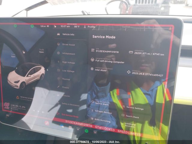 5YJ3E1EA6MF019116 Tesla Model 3 Standard Range Plus