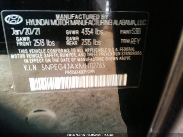 Hyundai SONATA SE 2021 5NPEG4JAXMH112765 Image 9