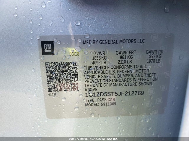 Chevrolet MALIBU LT 2018 1G1ZD5ST5JF212769 Image 9
