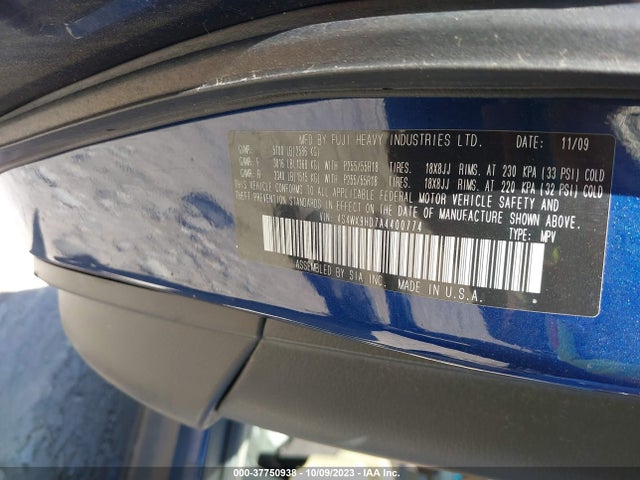 2010 SUBARU TRIBECA 4S4WX9HD7A4400774 Photo 8