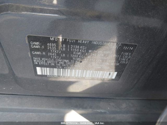 4S4BSACC1F3269450 Subaru Outback 2.5i Premium