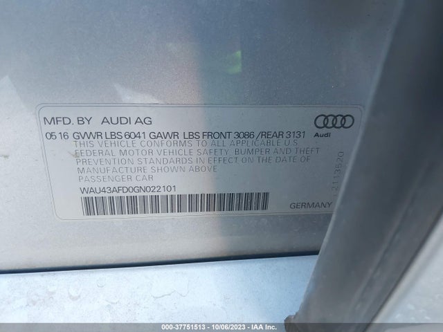 WAU43AFD0GN022101 Audi A8 L 4.0t Sport
