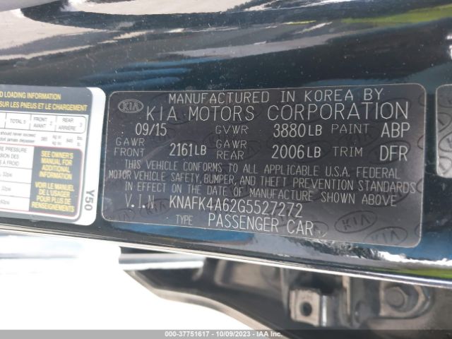 KNAFK4A62G5527272 KIA FORTE LX