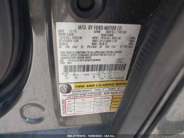 1FMJU1MT2GEF25458 Ford Expedition Platinum