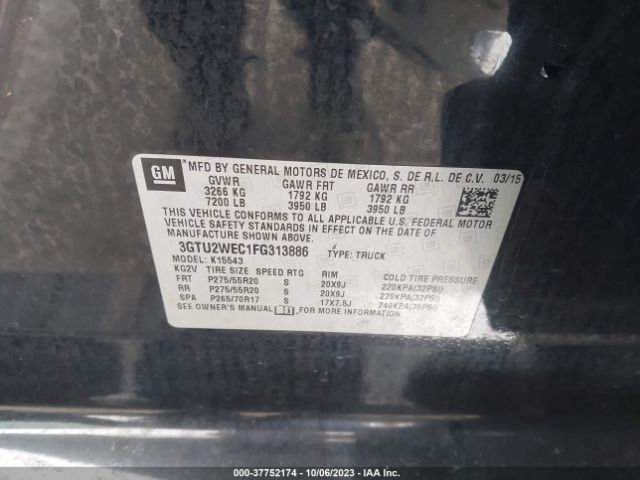 3GTU2WEC1FG313886 GMC Sierra 1500 Denali