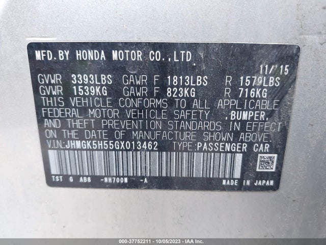 2016 HONDA FIT JHMGK5H55GX013462 Photo 8