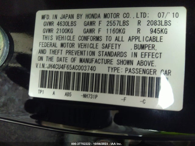 2010 ACURA TSX JH4CU4F65AC003740 Photo 8