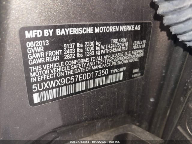 5UXWX9C57E0D17350 BMW X3 Xdrive28i