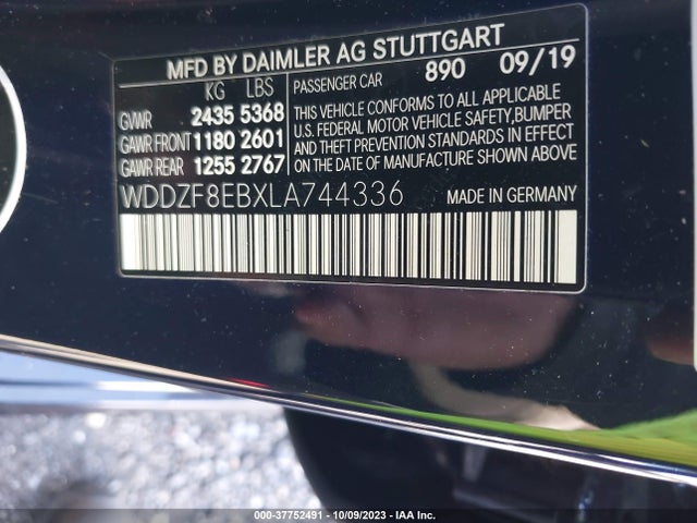 Mercedes-Benz E 350 4matic 2020 WDDZF8EBXLA744336 Image 9