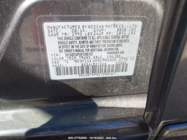 3N1AB7AP0EY288167 Nissan SENTRA SR