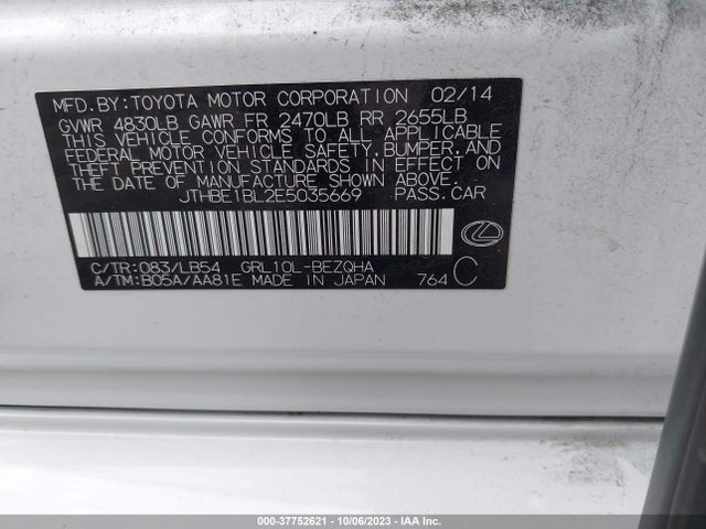 Lexus GS 350 2014 JTHBE1BL2E5035669 Image 9