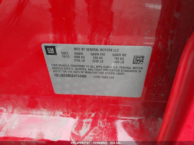 Chevrolet SONIC LTZ 2014 1G1JE6SB5E4134406 Image 9