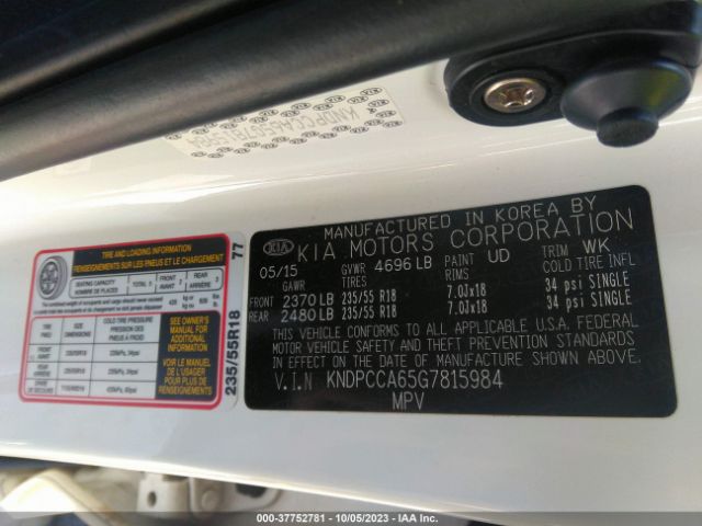 KNDPCCA65G7815984 KIA Sportage Sx